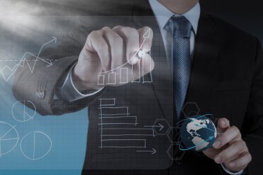 modern teknoloji iş üzerinde çalışıyor