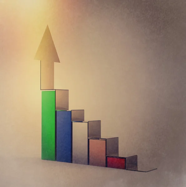 Crescimento da barra de gráfico de negócios — Fotografia de Stock