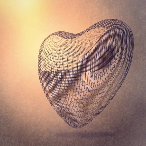Kalp hatları 3d mesh — Stok fotoğraf