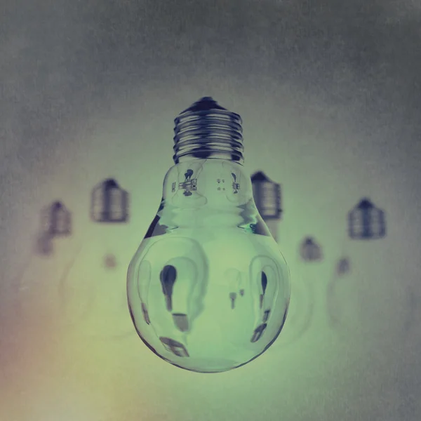 灯泡作为领导的概念 — 图库照片