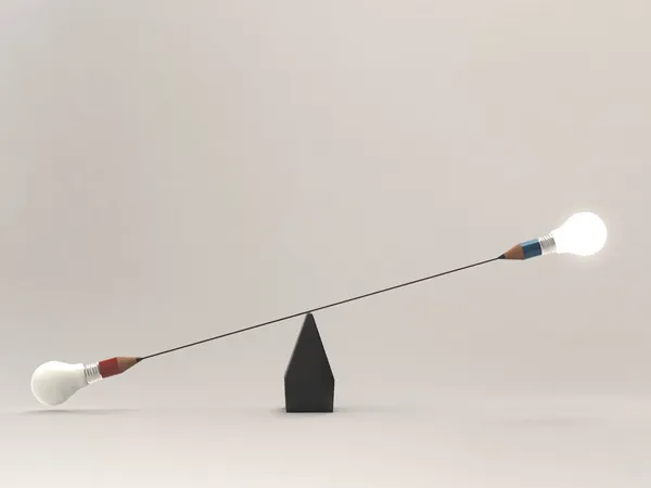 Ψευδείς ισορροπία του μολύβι λάμπα — Φωτογραφία Αρχείου