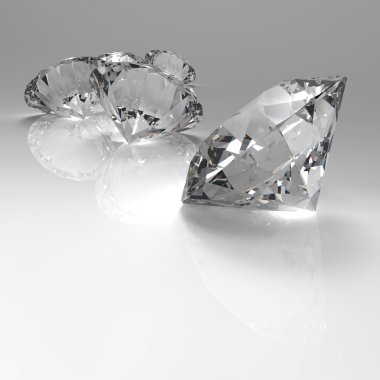 Diamonds 3d in composition clipart