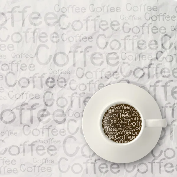 Koffie morsen uit een beker 3d als vintage stijl — Stockfoto