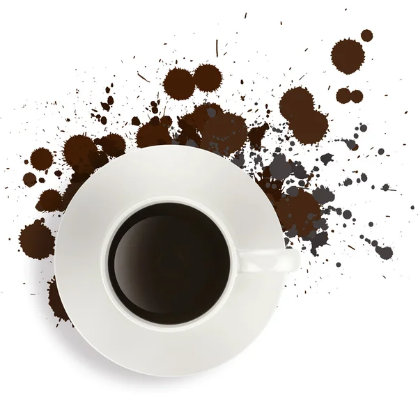 Café negro en taza blanca — Foto de Stock