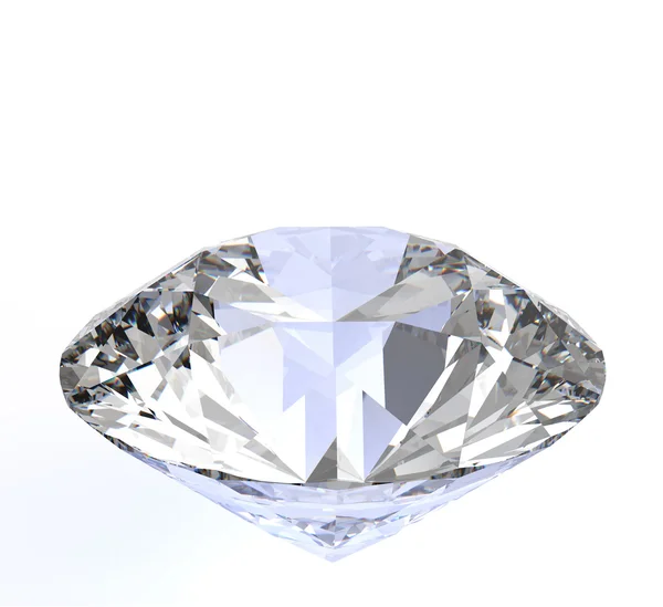 Diamante sobre fundo branco — Fotografia de Stock