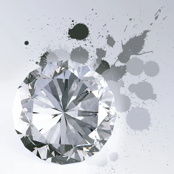 Diamante aislado en el modelo blanco 3d y colores de barra —  Fotos de Stock