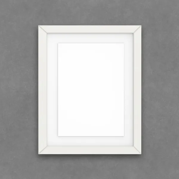 Moldura 3d moderna em branco no fundo textura — Fotografia de Stock