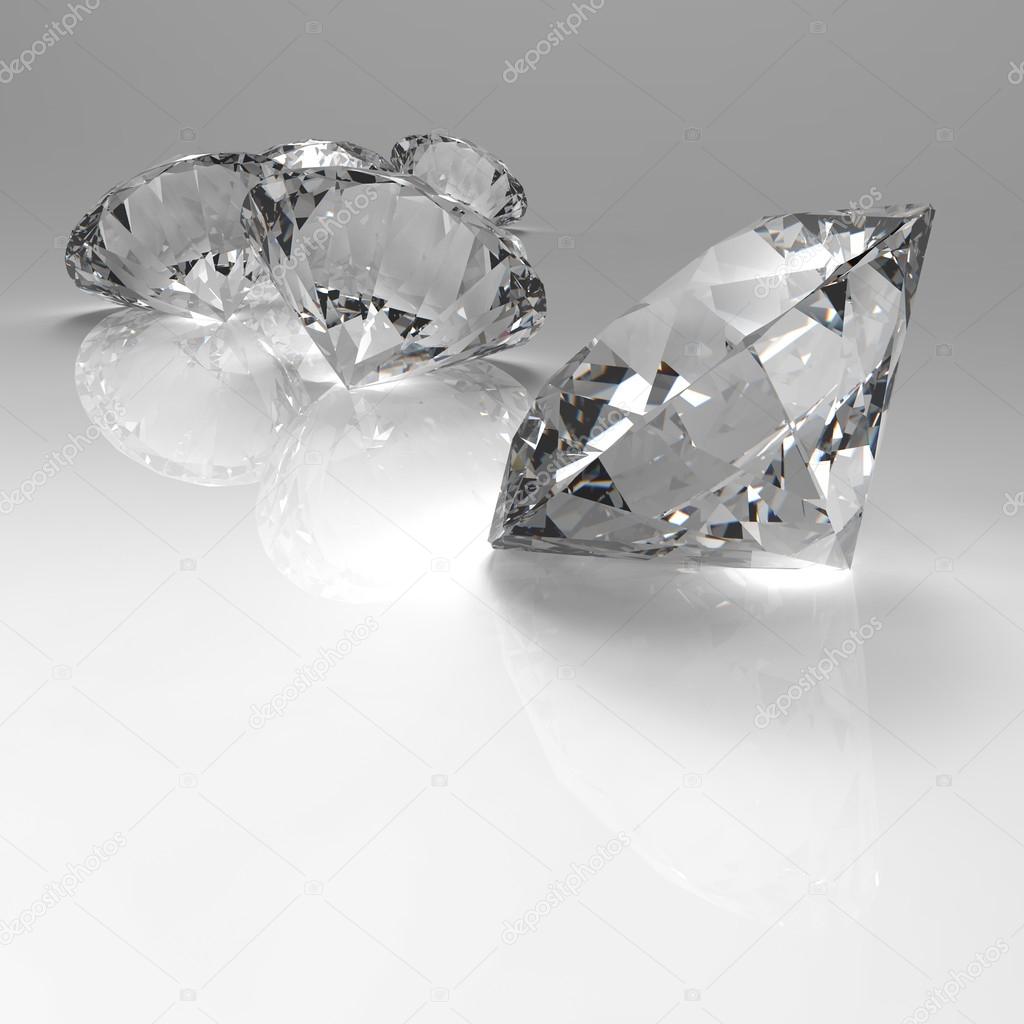 Diamonds 3d in composition