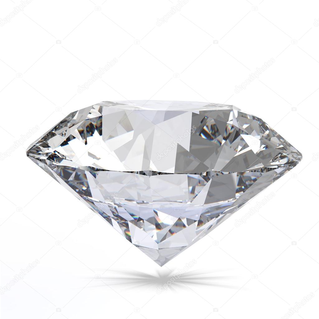 Diamond on white background