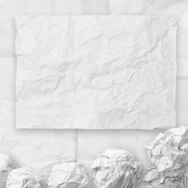 Set van witte verfrommeld papier achtergrond textuur ik — Stockfoto