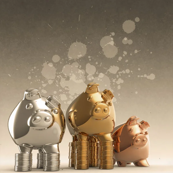 Winner piggy bank — Stock Photo, Image