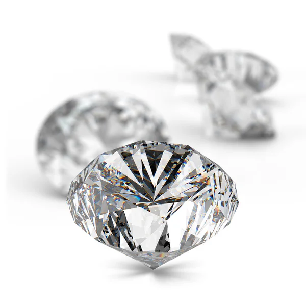 다이아몬드 흰색 절연 — 스톡 사진