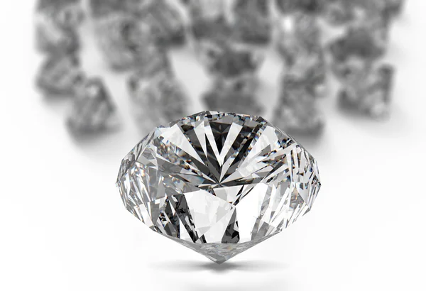Diamanten geïsoleerd op wit — Stockfoto
