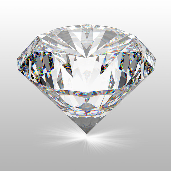 Diamonds isolated on white