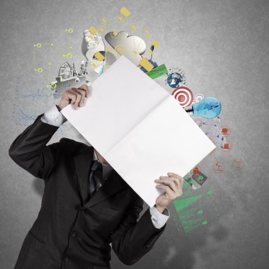 işadamı el siyah kapak kitap başarı iş göster