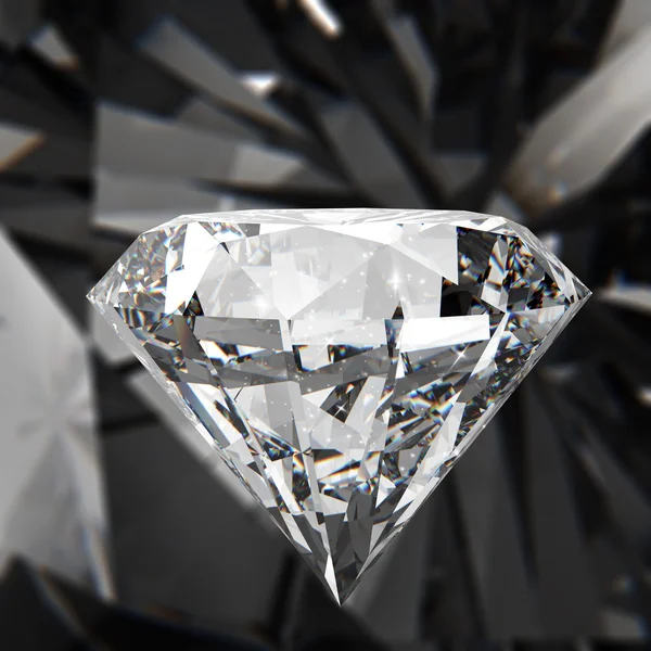 Diamantes aislados en el modelo 3D oscuro — Foto de Stock