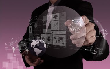 işadamı el pasta grafiği çizimi