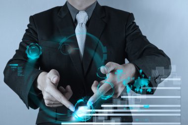 işadamı el pasta grafiği çizimi