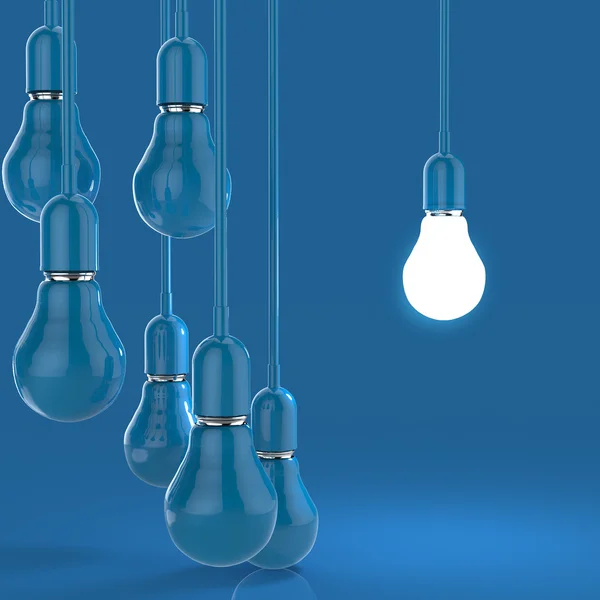 Creative idea and leadership concept light bulb — Stock Photo, Image