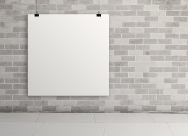 boş kağıt kartı 3d kompozisyon duvar