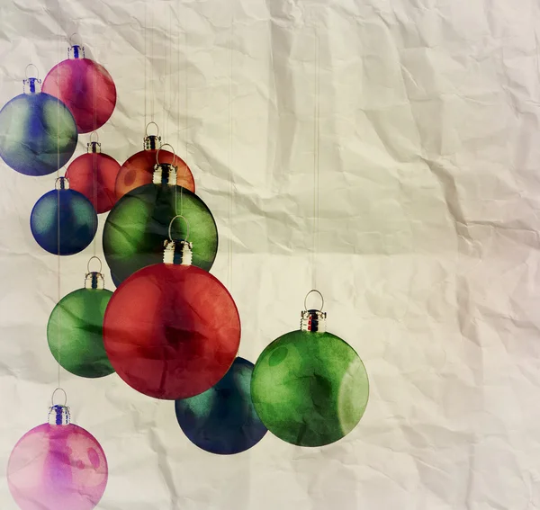Christmas balls as vintage style — Stock Photo, Image