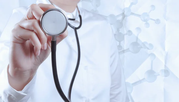 Doctor with stethoscope in the hands — Stock Photo, Image