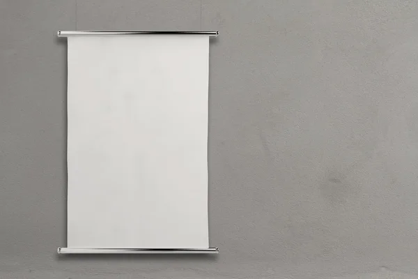 Tarjeta de papel en blanco 3d en la pared de composición — Foto de Stock