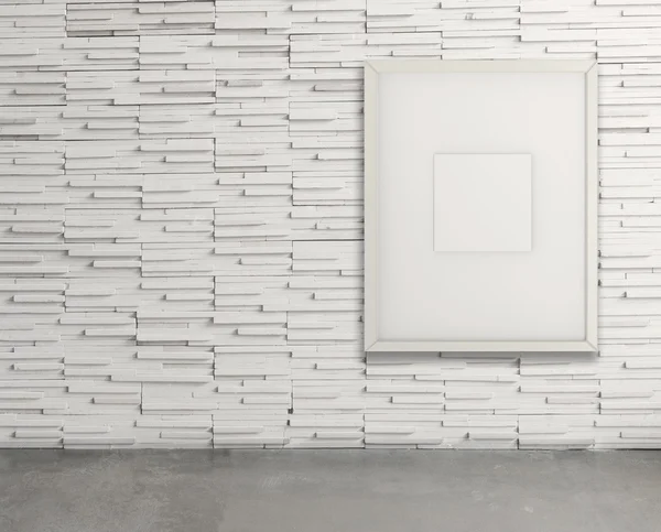 Boş modern stil çerçevesi grunge duvar — Stok fotoğraf