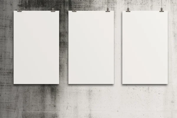 Blank paper card on composition wall as concept — Stock Photo, Image