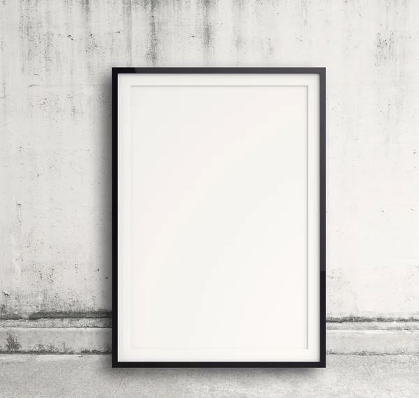 Lege moderne stijl frame op samenstelling muur als concept — Stockfoto