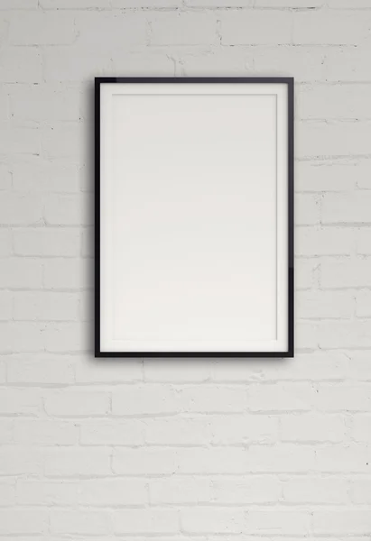 Lege moderne stijl frame op samenstelling muur als concept — Stockfoto