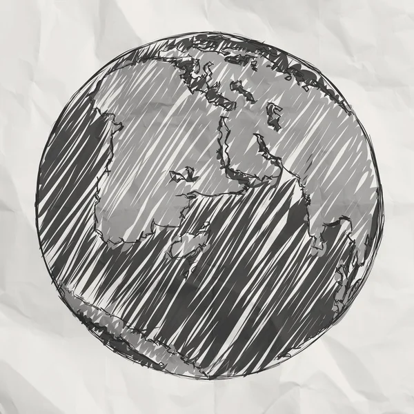 Hand drawn the earth — Stock Photo, Image