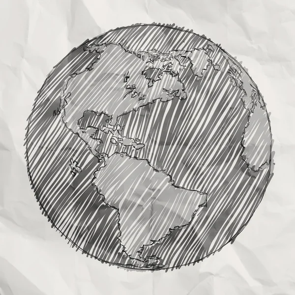 Hand drawn the earth — Stock Photo, Image