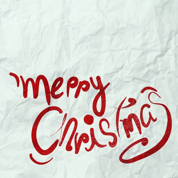 Tarjeta de Navidad con Santa Claus dibujada a mano sobre papel arrugado —  Fotos de Stock