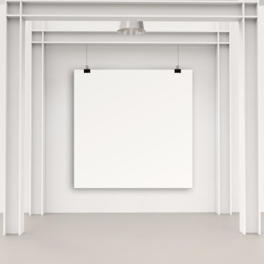 boş kağıt kompozisyon duvar kavram olarak 3d kartı