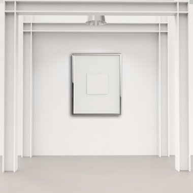 boş modern tarzı kare kavramı kompozisyon duvar üzerinde