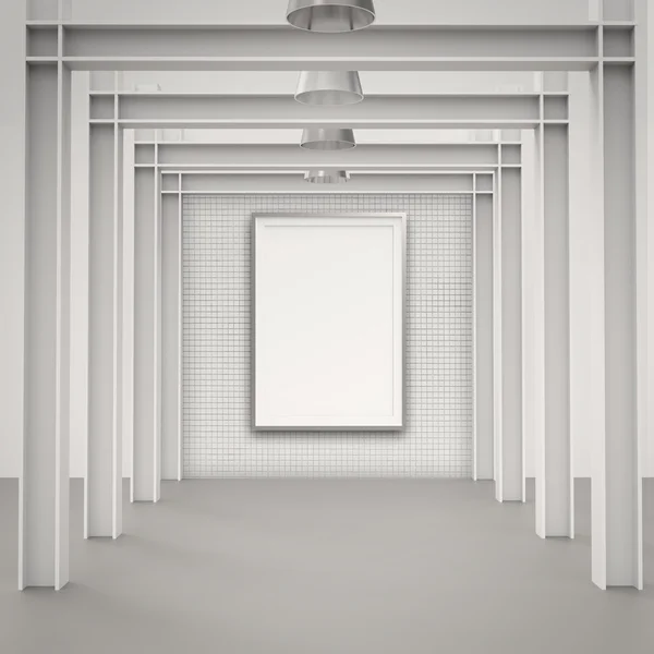 Пустая рамка в стиле модерн на стене композиции как концепция — стоковое фото