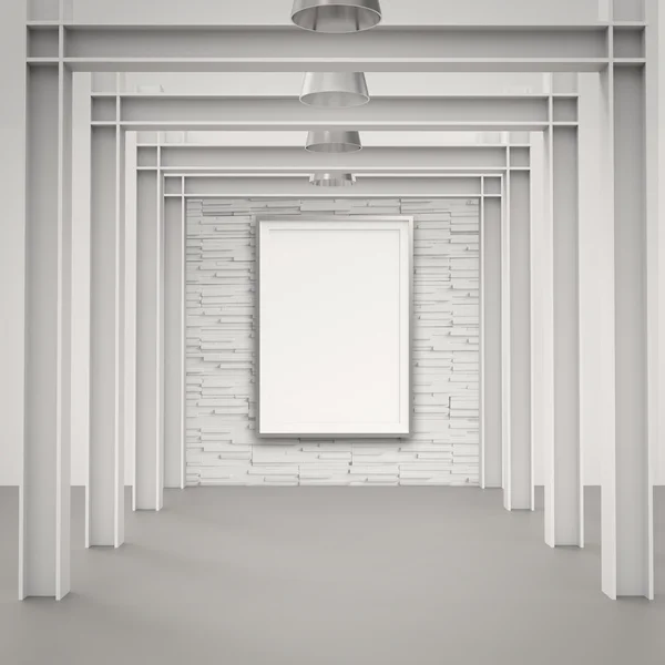 Пустая рамка в стиле модерн на стене композиции как концепция — стоковое фото