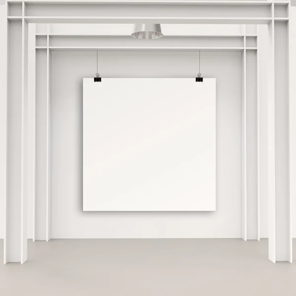 Blank paper card 3d on composition wall as concept — Stock Photo, Image