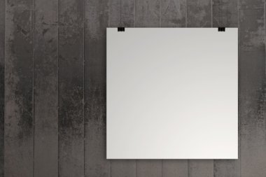 boş kağıt kompozisyon duvar kavram olarak 3d kartı