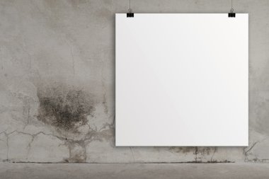 boş kağıt kompozisyon duvar kavram olarak 3d kartı