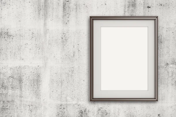 Empty modern style frame on grunge wall as concept — Stock Photo, Image