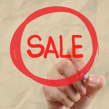 buruşuk kağıt arka plan ile Word Satılık