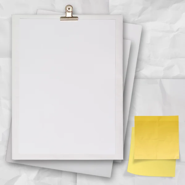 Stapel blanco papier boek op textuur achtergrond als concept — Stockfoto