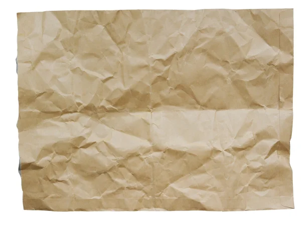 Buruşuk kahverengi zarf üzerinde beyaz — Stok fotoğraf