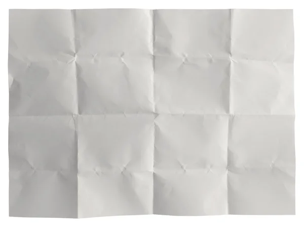 White crumpled paper background texture — Stock Photo, Image