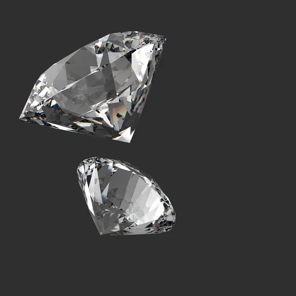 Diamanti 3d nella composizione come concetto — Foto Stock