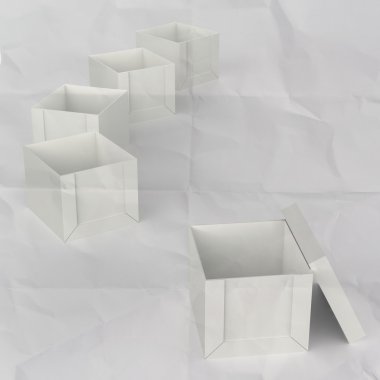 Yapışkan Not buruşuk kağıt üzerinde kutunun dışında düşünme