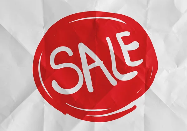 Word sale with crumpled pape rbackground — Stock Photo, Image