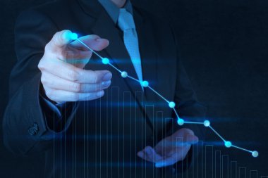 Çizim sanal grafik iş işadamı el